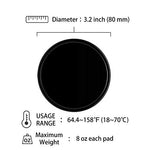 Removeable Fixate Anti-slip Sticky Gel Pads [Round 5pcs Black] by Pure and Merit (Black, 5)