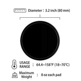 Removeable Fixate Anti-slip Sticky Gel Pads [Round 5pcs Black] by Pure and Merit (Black, 5)