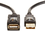 AmazonBasics USB 2.0 Extension Cable - A-Male to A-Female Adapter Cord - 9.8 Feet (3 Meters), Black