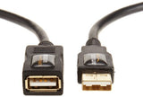 AmazonBasics USB 2.0 Extension Cable - A-Male to A-Female Adapter Cord - 9.8 Feet (3 Meters), Black