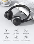 Mpow Bluetooth Headset V5.0 with Dual Microphone, Wireless PC Headphones,CVC8.0 Noise Canceling, On Ear for Computer,Cell Phone, Call Center, Office, Skype, 22 H Talk Time,Soft Earpad (Wired Optional)