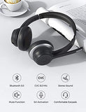 Mpow Bluetooth Headset V5.0 with Dual Microphone, Wireless PC Headphones,CVC8.0 Noise Canceling, On Ear for Computer,Cell Phone, Call Center, Office, Skype, 22 H Talk Time,Soft Earpad (Wired Optional)