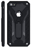 Kitoo Designed for iPhone 7 Case/Designed for iPhone 8 Case/Designed for iPhone SE 2020 Case with Kickstand, Military Grade 12ft. Drop Tested - Black