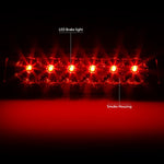 Rear High Mount Smoked Housing LED 3rd Third Tail Brake Light Lamp Replacement for Jeep Wrangler TJ 97-06
