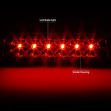 Rear High Mount Smoked Housing LED 3rd Third Tail Brake Light Lamp Replacement for Jeep Wrangler TJ 97-06