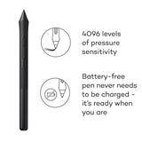Wacom Intuos Graphics Drawing Tablet with Bonus Software, 7.9" X 6.3", Black (CTL4100)