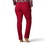 Lee Women's Plus Size Relaxed Fit Straight Leg Jean, Rouge, 16W Petite