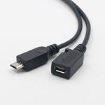 AuviPal 2-in-1 Micro USB to USB Adapter (OTG Cable + Power Cable) - 2 Pack