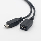 AuviPal 2-in-1 Micro USB to USB Adapter (OTG Cable + Power Cable) - 2 Pack