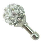 TOOGOO 3.5mm Clear Crystal Ball Earphone Ear Cap Anti Dust Plug Cover for Iphone4/4s 3g