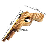 2 Pack Rubber Band Gun Toy Wood and Handmade Toy Gun Easy Load 50 Rubber Bands Per Set