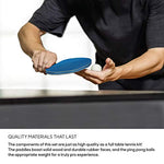 Sharper Image 7-Piece Retractable Tabletop Tennis Game Set, Play Almost Anywhere with Expandable Net, 2 Paddles and 3 Balls, Includes Convenient Portable Drawstring Bag
