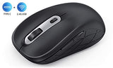 Wireless Mouse 2.4G Jelly Comb Computer Mouse for Laptop with Adjustable DPI 1000/1600/2400 Level Mouse Wireless with PC/Desktop/Windows/MAC OS of Mac Mouse (Black and Sliver)