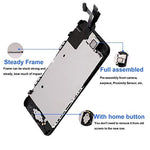 Nroech 5C Screen Replacement, Full Assembly with Front Camera, Ear Speaker, Facing Proximity Sensor, Home Button Pre-assembled, Repair Tools and Tempered Glass Screen Protector Included for 5C