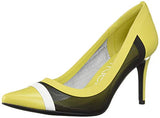 Calvin Klein Women's Gonzalez Pump, Lime/Black/White, 8 M US