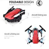 SIMREX X300C Mini Drone RC Quadcopter Foldable Altitude Hold Headless RTF 360 Degree FPV Video WiFi 720P HD Camera 6-Axis Gyro 4CH 2.4Ghz Remote Control Super Easy Fly for Training(Red)