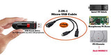 AuviPal 2-in-1 Micro USB to USB Adapter (OTG Cable + Power Cable) - 2 Pack