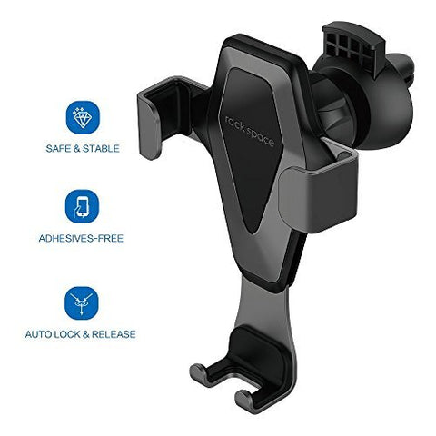 Car Cell Phone Holder - Hands-free Cell Phone Holder for Car, Air Vent Car Phone Mount with Auto Lock and Auto Release for iPhone X/8/7/7Plus/6s/6Plus, Samsung Galaxy/S8/S7/S6/Note 5, Nexus 6, etc.