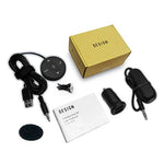 Besign BK03 Bluetooth 4.1 Car Kit for Hands-Free Talking & Music Streaming, Wireless Audio Receiver with Dual Port USB Car Charger and Ground Loop Noise Isolator for Car with 3.5mm AUX Input Port