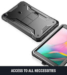 Galaxy Tab A 8.0 2019 Rugged Case with Kickstand,SM-T290 SM-T295, Poetic Full Body Shockproof Cover, Built-in-Screen Protector, Revolution, for Samsung Galaxy Tab A Tablet 8.0 Inch (2019), Black