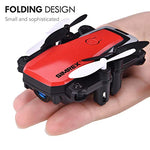 SIMREX X300C Mini Drone RC Quadcopter Foldable Altitude Hold Headless RTF 360 Degree FPV Video WiFi 720P HD Camera 6-Axis Gyro 4CH 2.4Ghz Remote Control Super Easy Fly for Training(Red)