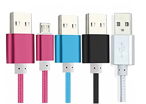 4Pack Micro USB Cable for all Amazon Kindle Fire HD,Kindle Paperwhite, Kindle Touch, Kindle Keyboard, Kindle DX 5ft 2.0 USB to Micro-USB Cable