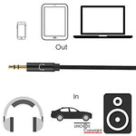 Audio Cable for Car,KREIDE 3.5 mm to 3.5 mm Aux Cable for iPhone and Android,Compatible with iPhone X IP 8 IP 7(Black)