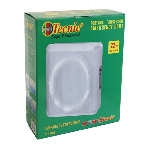 Lámpara de emergencia recargable 22w, Tecnic