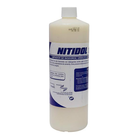 Líquido para limpiar acabados en baños nitidol