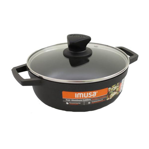 Paila antiadherente con tapa de vidrio