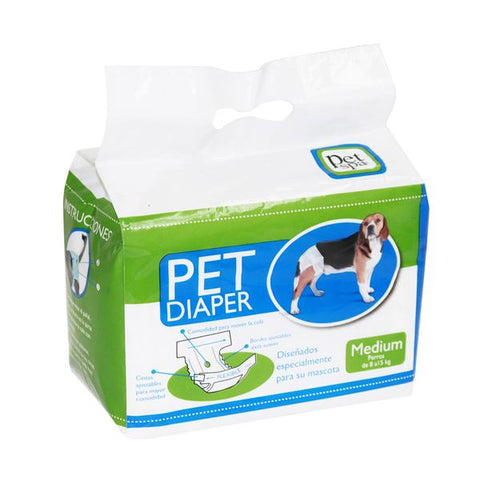 Pañal pet diaper para perros (m) 10 unidades