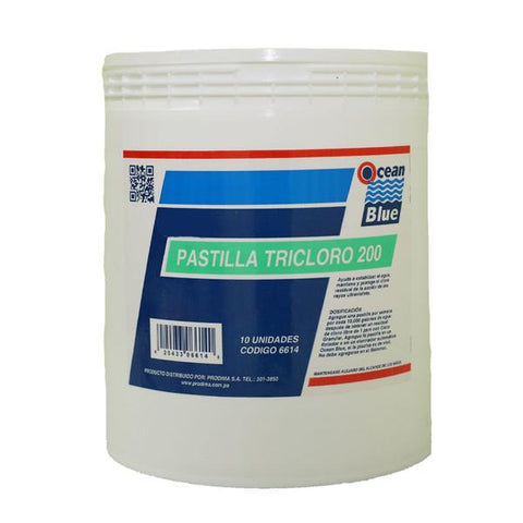 Pastilla de tricloro 200 10/1, Ocean blue