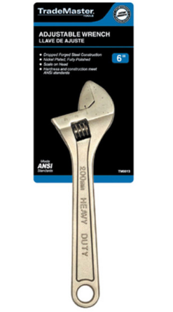 Llave de ajuste de 6 pulgadas marca trademaster, Trademaster