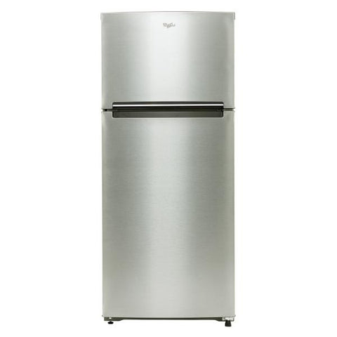 Refrigeradora top mount 17p3 acero luz led, Whirlpool