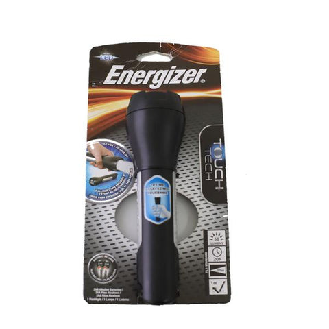 Linterna led negra de aluminio 50 lumens con 2 baterías aa, Energyzer