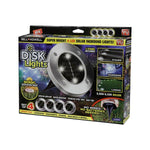 Lámpara solar para jardín tipo disco 4 led