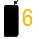 Screen Replacement for iPhone 6 Black 4.7" LCD Display Touch Digitizer Frame Assembly Full Repair Kit, with Home Button, Proximity Sensor, Ear Speaker, Front Camera, Screen Protector, Repair Tools