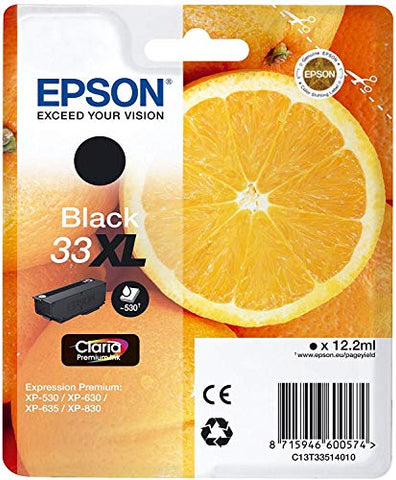 Epson C13T33514010 (33XL) Ink cartridge black, 530 pages, 12ml