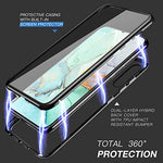 Huawei P30 Pro Case, ZHIKE Magnetic Adsorption Case Front and Back Tempered Glass Full Screen Coverage One-piece Design Flip Cover for Huawei P30 Pro (Clear Black)
