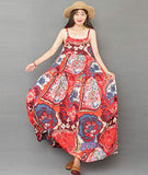 YESNO Women Casual Loose Bohemian Floral Print Dresses Spaghetti Strap Long Maxi Summer Beach Swing Dress XS-5X E75 (XL, As Picture129-Multi-Colored)