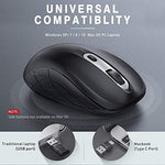 Wireless Mouse 2.4G Jelly Comb Computer Mouse for Laptop with Adjustable DPI 1000/1600/2400 Level Mouse Wireless with PC/Desktop/Windows/MAC OS of Mac Mouse (Black and Sliver)