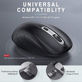 Wireless Mouse 2.4G Jelly Comb Computer Mouse for Laptop with Adjustable DPI 1000/1600/2400 Level Mouse Wireless with PC/Desktop/Windows/MAC OS of Mac Mouse (Black and Sliver)