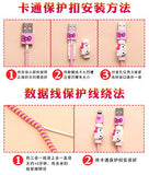 ZOEAST(TM) DIY Protectors Apple Lightning Data Cable USB Charger Data Line Earphone Wire Saver Protector for iPhone 5 5S SE 6 6S 7 8 Plus X IPad iPod iWatch (Basic Styles, Stitch)