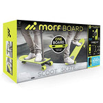 MORFBOARD Skate & Scoot Combo with Bonus Bag to Fit 2-in-1 Scooter & Skateboard Gear, 3-Position Adjustable Height and Extra Wide Skateboard Deck, for Boys or Girls 8 Years and Up, Supports 150 lbs