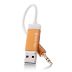 TUNAI Firefly Bluetooth Receiver: World’s Smallest Wireless Audio Bluetooth 4.2 Adapter with 3.5mm AUX for Car/Home Stereo Music Streaming; Auto On, No Charging Needed - Car Pack (Gold)