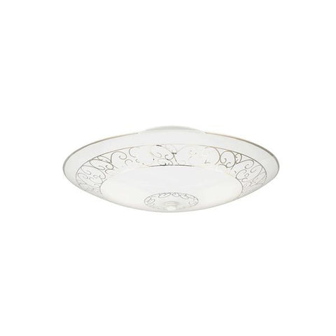 Lámpara de techo 2 luces 60 watts redonda blanca, Westinghouse