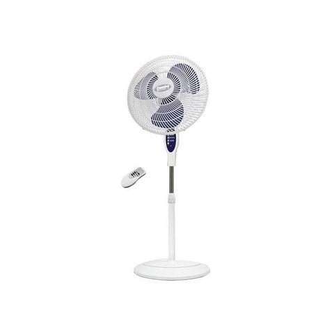 Abanico de pedestal con control remoto 16" 3 velocidades (blanco), Genaire