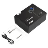 Nulaxy Bluetooth Car FM Transmitter Audio Adapter Receiver Wireless Hands Free Car Kit W 1.44 Inch Display - KM18 Black