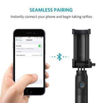 Selfie Stick, Anker Bluetooth Highly-Extendable and Compact Handheld Monopod with 20-Hour Battery Life for iPhone X/8/8 Plus/7/7 Plus/Se/6s/6/6 Plus, Galaxy S8/S7/S6/Edge, LG G5, Pixel 2 and More