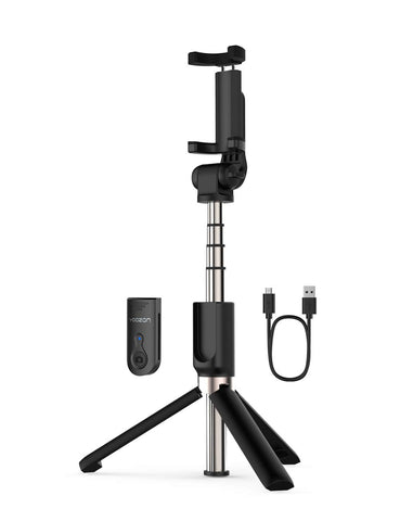 Yoozon Selfie Stick Tripod Bluetooth, Extendable Phone Tripod Selfie Stick with Wireless Remote Shutter for iPhone Xs MAX/XR/XS/X/8/8P/7/7P/6s/6, Galaxy S9/S8/S7/S6/Note 9/8, Huawei and More